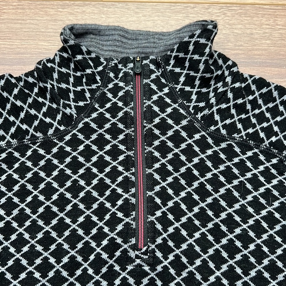 Smartwool Black and White Long Sleeve Top - Picture 3 of 5